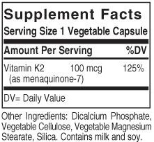 Solgar Vitamin K2 Ingredients